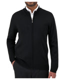 Cobmex Men's Mockneck Full Zip Cardigan | Black | 4109