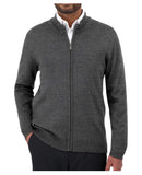 Cobmex Men's Mockneck Full Zip Cardigan | Executive Grey | 4109