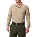 5.11 Men's Helios Long Sleeve Polo Shirt | SILVER TAN | 42022
