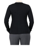 Cobmex Ladies V-Neck Zip Cardigan | Black | 4209