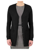 Cobmex Ladies Long Button Cardigan | Deep Black | 4310