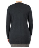 Cobmex Ladies Long Button Cardigan | Charcoal | 4310