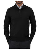 Cobmex Men's Quarter Zip Pullover | Deep Black | 4410