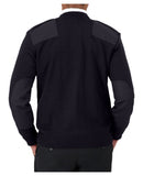 Cobmex V-Neck Zip Front "Commando" Sweater | Dark Navy | 5088