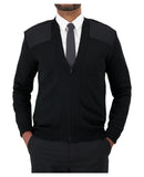 Cobmex V-Neck Zip Front “Commando” Sweater | Black | 5088