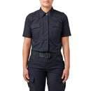 5.11 Women's Flex-Tac TDU Ripstop Short Sleeve Shirt | DARK NAVY | 61041ABR