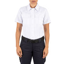 5.11 Women's Fast-Tac Twill Class A Short Sleeve Shirt | Uniform Whte | 61318ABR