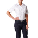 5.11 Women's NYPD Stryke Twill Short Sleeve Uniform Shirt | Uniform White | 61334