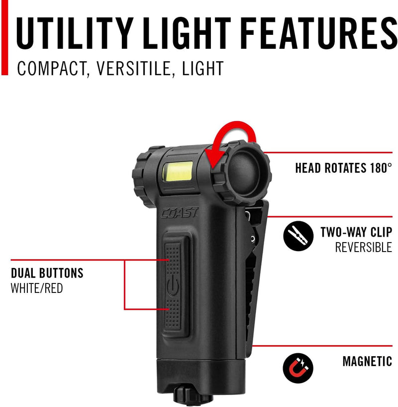 COAST COASTAL CLIP ON LED, RED/WHITE LIGHT | HX4-21019