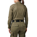 5.11 Women's Flex-Tac TDU Ripstop Long Sleeve Shirt | RANGER GREEN | 62081ABR