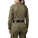 5.11 Women's Flex-Tac TDU Ripstop Long Sleeve Shirt | Ranger Green | 62081ABR