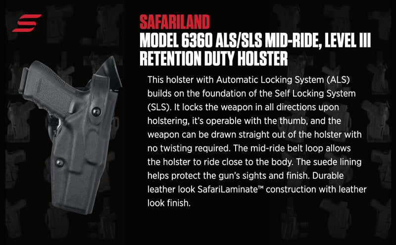 Uniform Works Canada Safariland ALS/SLS MID-RIDE Duty Holster