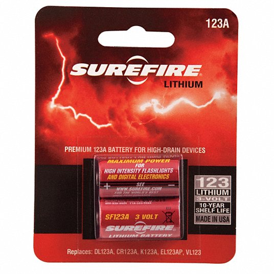 SUREFIRE 2 SF123A BATTERIES, CARDED | SF2-CB