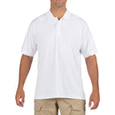 5.11 Men's Tactical Jersey Short Sleeve Polo | WHITE | 71182