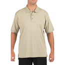 5.11 Men's Tactical Jersey Short Sleeve Polo | Silver Tan | 71182