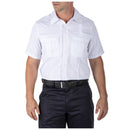 5.11 Men's Fast-Tac Twill Class A Short Sleeve Shirt | Uniform White | 71384ABR