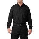 5.11 Men's Flex-Tac TDU Ripstop Long Sleeve Shirt | BLACK | 72250ABR