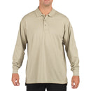 5.11 Men's Tactical Jersey Long Sleeve Polo | SILVER TAN | 72360
