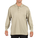 5.11 Men's Tactical Jersey Long Sleeve Polo | Silver Tan | 72360