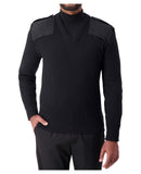 Cobmex V-Neck Rib "Commando" Sweater | Black | 8080