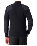 Cobmex V-Neck Rib "Commando" Sweater | Black | 8080