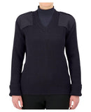 Cobmex V-Neck Rib "Commando" Sweater | Dark Navy | 8081