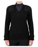 Cobmex V-Neck Rib "Commando" Sweater | Black | 8082