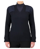 Cobmex V-Neck Rib “Commando” Sweater | Dark Navy | 8082