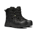 KEEN Men’s Detroit+ 8" Side Zip Waterproof Boot (Soft Toe) | Black | 1024163