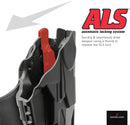 Safariland ALS/SLS Mid-Ride, Level III Retention | Model: 6360 | Fit: 83