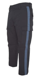 Elbeco Men's Reflex Poly/Cotton Rip Stop NJ Cargo Pants | Midnight Navy w/ French Blue Stripe | E7425RV
