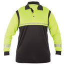 Elbeco Men's Ufx Long Sleeve Ultra-Light Polo | Hivis/ Navy | K5224