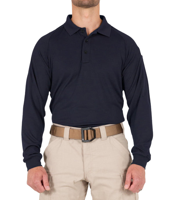 First Tactical Men's Performance Long Sleeve Polo | Midnight Navy | 111503