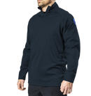 Elbeco UFX Bold Long Sleeve Zip Mock Neck Patrol Shirt | Midnight Navy | SM4108NV