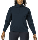 Elbeco UFX Bold Long Sleeve Zip Mock Neck Patrol Shirt | Midnight Navy | SM4108NV