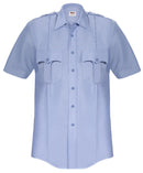 Elbeco Men's Paragon Plus Short Sleeve Poplin Shirt | Blue | P868