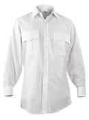Elbeco Mens' Paragon Plus Long Sleeve Poplin Shirt | White | P877