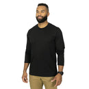Mission Made Men's Long Sleeve Crew Neck Tshirts (2 Pack) | BLACK | TS3730