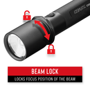 Coast TX9R Rechargeable LED Flashlight | Black | TX9R