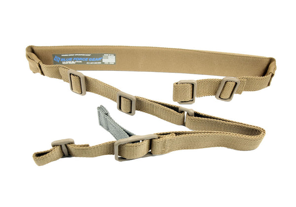 BLUE FORCE GEAR | PADDED VICKERS COMBAT SLING, NYLON ADJ & HARDWARE, COYOTE BROWN | VCAS-200-OA-CB