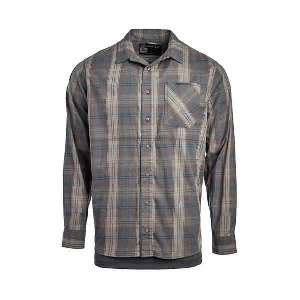 Uniform Works Canada Vertx Men's Weapon Guard Stretch Shirt - LS | HURRICANE PLAID | VTX1442