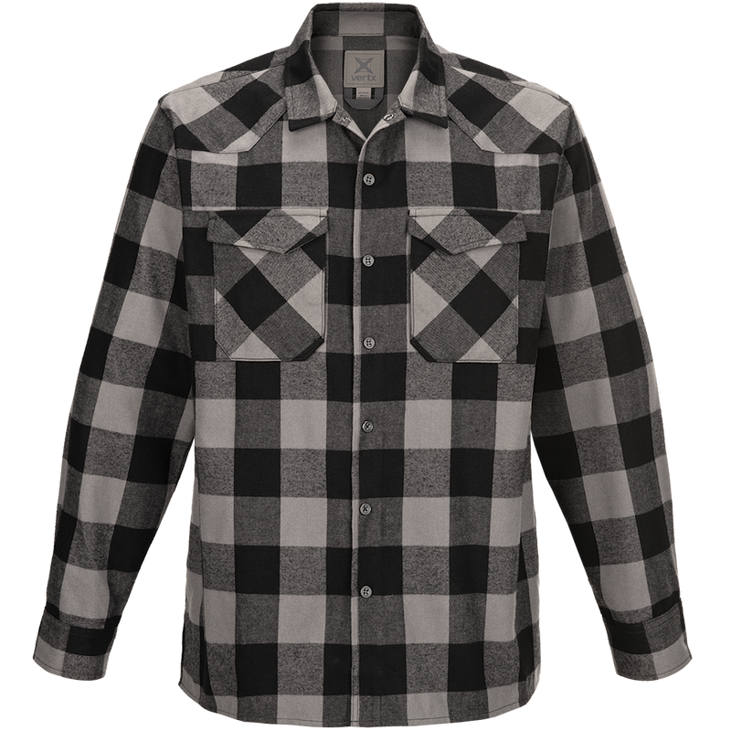Uniform Works Canada Vertx Canyon Valley Flannel Shirt - LS | MARSHLAND GREY PLAID | VTX1501