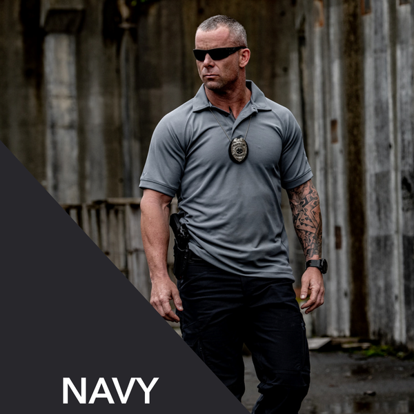 Uniform Works Canada Vertx Coldblack Men's Polo – Long Body - SS | NAVY | VTX4000PT