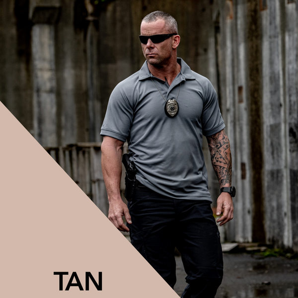 Uniform Works Canada Vertx Coldblack Men's Polo - SS | TAN | VTX4000P