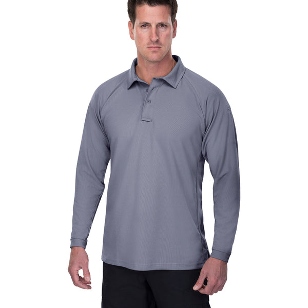 Uniform Works Canada Vertx Coldblack Men's Polo - LS | GREY | VTX4020P