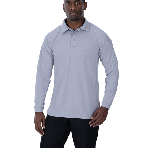 Uniform Works Canada Vertx Coldblack Men's Polo - LS | LT GREY | VTX4020P