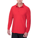 Vertx Men's Coldblack Polo - LS | Red | VTX4020P