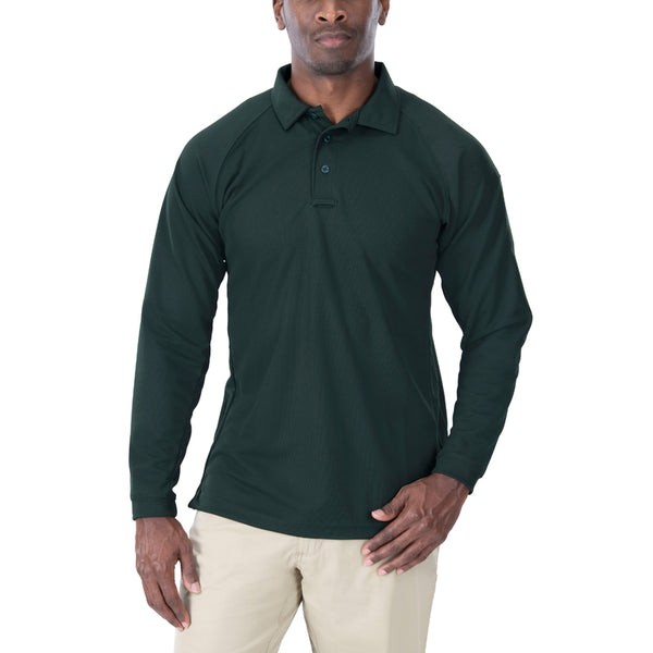 Uniform Works Canada Vertx Coldblack Men's Polo - LS | SPRUCE GREEN | VTX4020P
