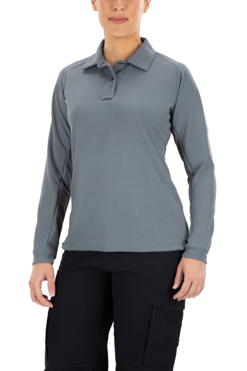 Uniform Works Canada Vertx Coldblack Women's Polo - LS | GREY | VTX4030P