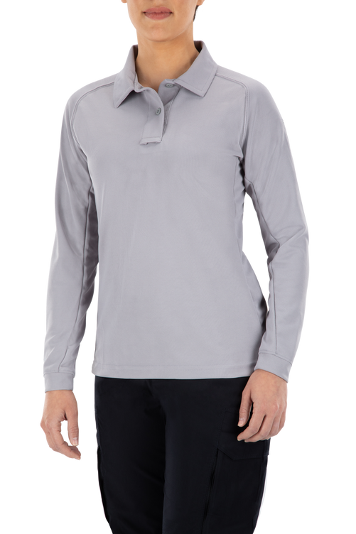 Uniform Works Canada Vertx Coldblack Women's Polo - LS | LT GREY | VTX4030P